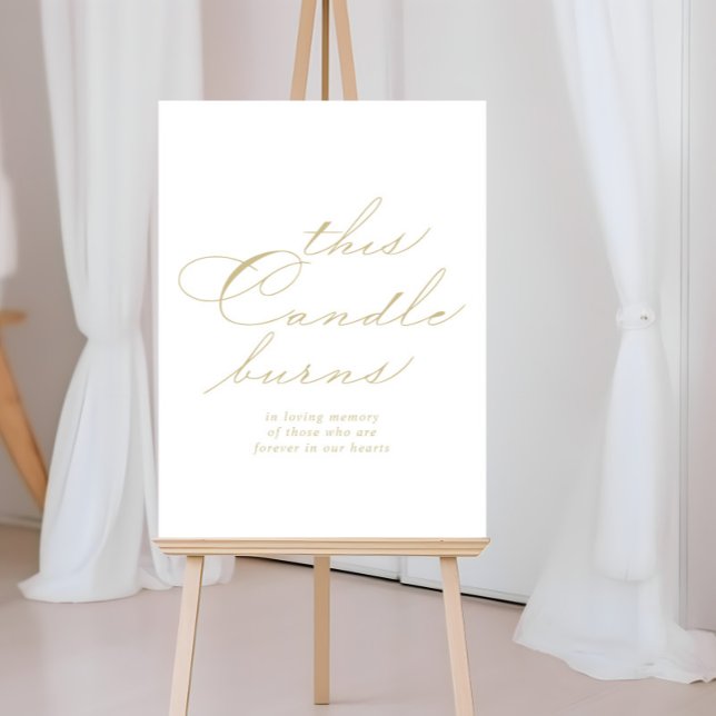 Affiche Cette bougie brûle élégante calligraphie enseigne  (Créateur téléchargé)
