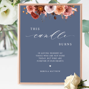 Affiche Cette Bougie Brûle, En Mariage Bleu Mémoire
