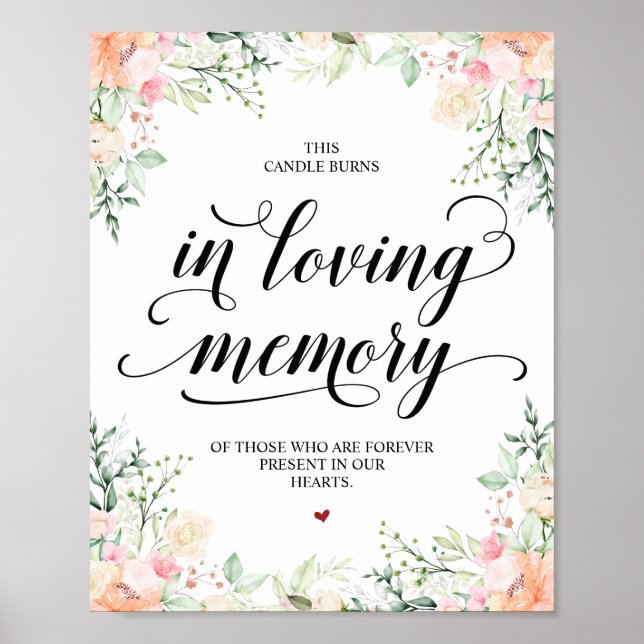 Affiche Cette bougie brûle en souvenir affectueux Mémorial (Devant)