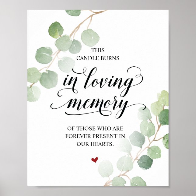 Affiche Cette bougie brûle en souvenir affectueux Mémorial (Devant)