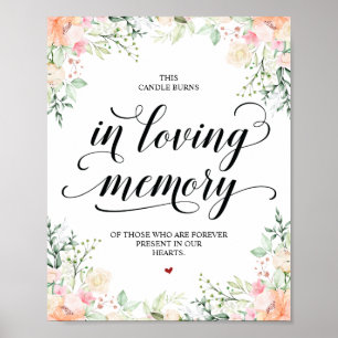 Affiche Cette bougie brûle en souvenir aimant Mémorial