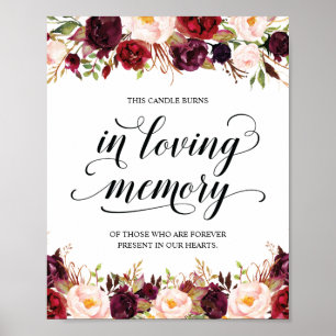 Affiche Cette bougie brûle en souvenir mémorial