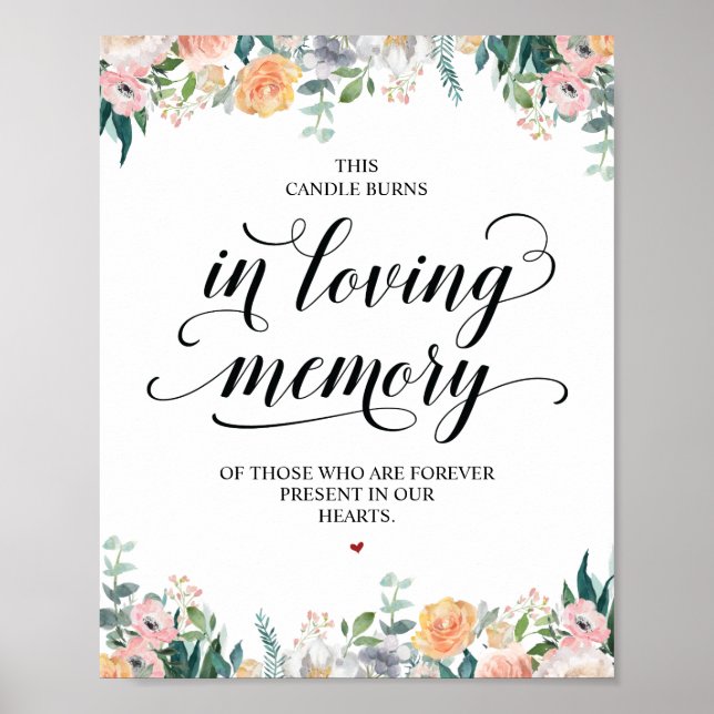 Affiche Cette bougie brûle en souvenir mémorial (Devant)