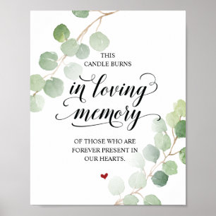 Affiche Cette bougie brûle en souvenir mémorial