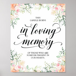 Affiche Cette bougie brûle en souvenir Mémorial