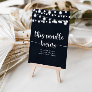 Affiche Cette bougie brûle enseigne de guirlande lumineuse