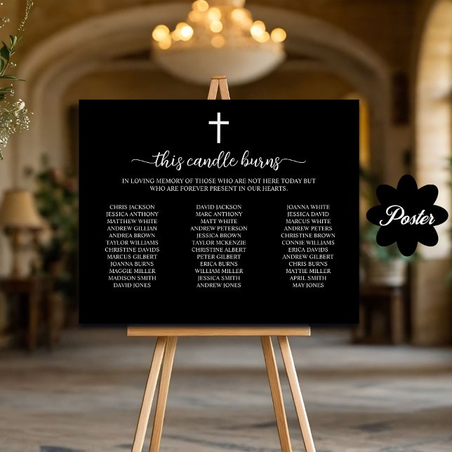 Affiche Cette bougie brûle le Mémorial de Réunion de Class (Créateur téléchargé)