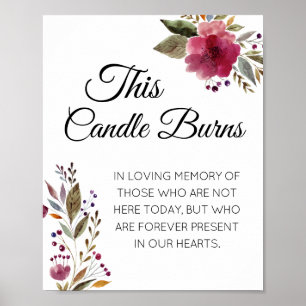 Affiche Cette bougie brûle le mémorial Mariage de Maroon