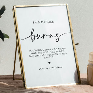 Affiche Cette Bougie Brûle, Sur Le Panneau Mariage Mémoire