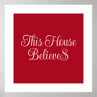 Affiche Cette Chambre Croit Typographie Script Rouge