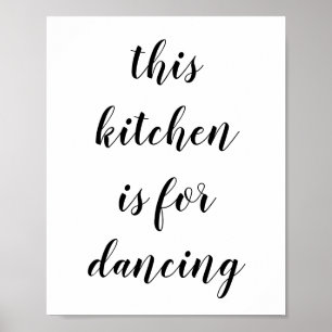 Affiche Cette Cuisine Est Pour Danser Mur Art