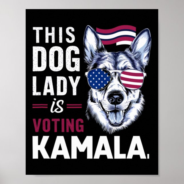 Affiche Cette Dame De Chien Vote Kamala (Devant)