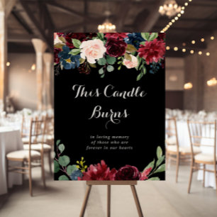 Affiche Cette enseigne de bougie botanique noire rustique 