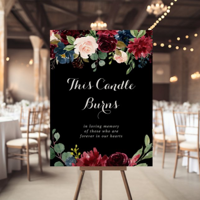 Affiche Cette enseigne de bougie botanique noire rustique  (Créateur téléchargé)