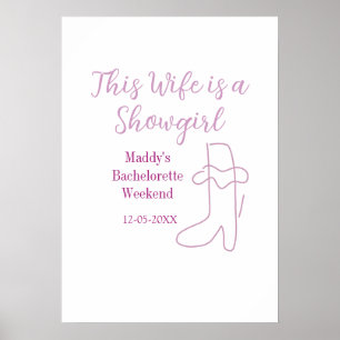 Affiche cette épouse est une showgirl enterrement de vie d