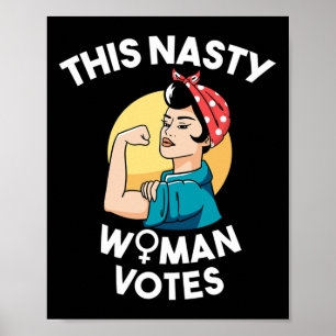 Affiche Cette femme méchante vote féministe pour Biden et