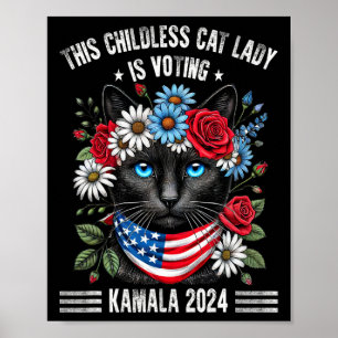 Affiche Cette Femme Sans Enfant Vote Kamala-harris 20