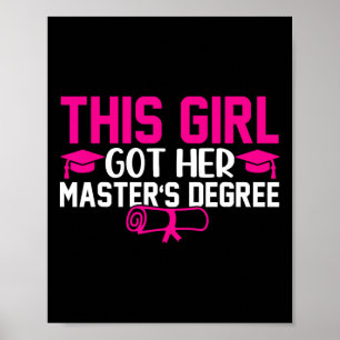 Affiche Cette Fille A Obtenu Sa Maîtrise De Diplôme Master