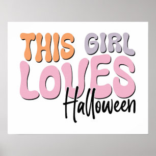Affiche Cette fille adore Halloween