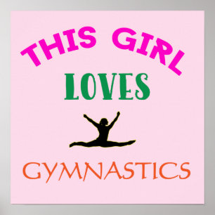 Affiche Cette Fille Aime La Gymnastique Citation Gymnaste