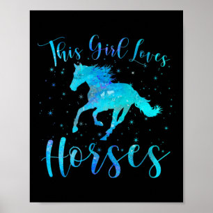 Affiche Cette Fille Aime Les Chevaux Equestre Ado Kid W