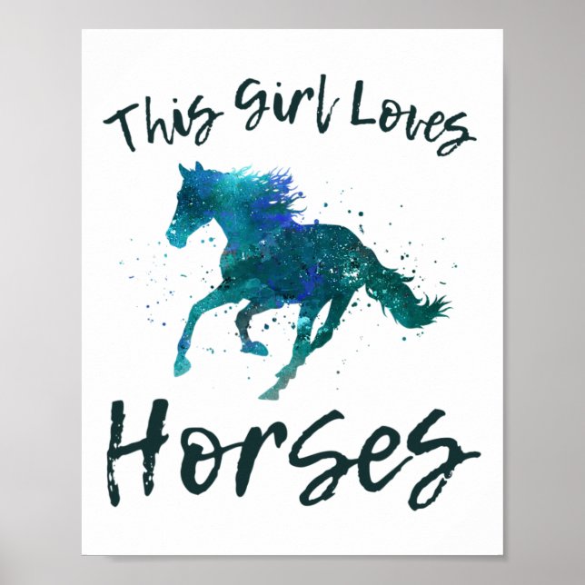 Affiche Cette Fille Aime Les Chevaux Équitation cavalier E (Devant)