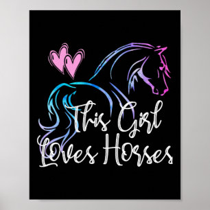 Affiche Cette Fille Aime Les Chevaux Équitation Équitation