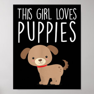Affiche Cette Fille Aime Les Marionnettes Drôle Chien Chie