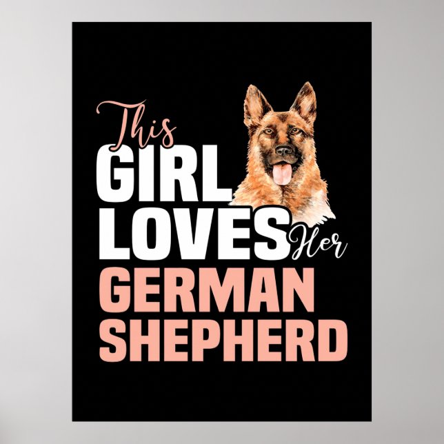 Affiche Cette Fille Aime Son Berger Allemand (Devant)
