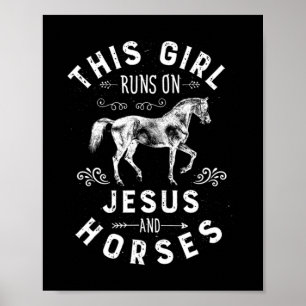 Affiche Cette Fille Coule Sur Jésus Et Cheval Équitation É