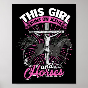 Affiche Cette Fille Coule Sur Jésus Et Chevaux - Horseback