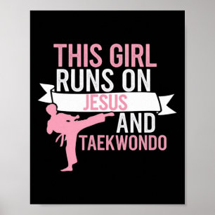 Affiche Cette Fille Jesus Taekwondo Femme Religion Karate