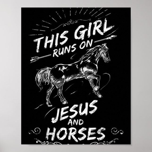 Affiche Cette Fille Passe Sur Jésus Et Les Chevaux (Devant)