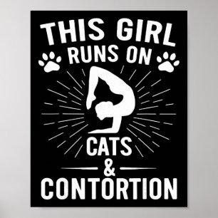 Affiche Cette fille tourne avec des chats et du yoga de co