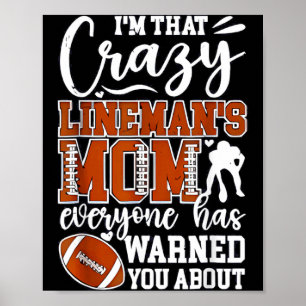 Affiche Cette folle de maman de lineman drôle de mère de f