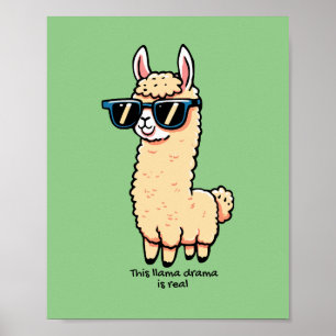 Affiche Cette Llama Drama est vraiment une pose bizarre da