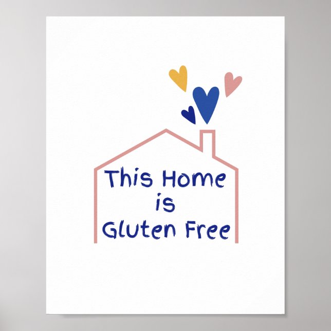 Affiche Cette maison est sans gluten - Décor de maladie co (Devant)