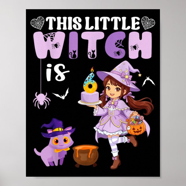 Affiche Cette petite sorcière a 6 ans anniversaire (Devant)
