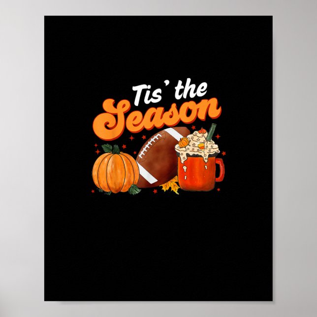 Affiche Cette Saison Citrouille épice Latte Halloween auto (Devant)