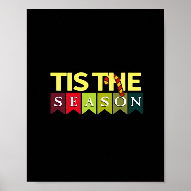 Affiche Cette saison Noël Père Noël drôle tendance (Devant)