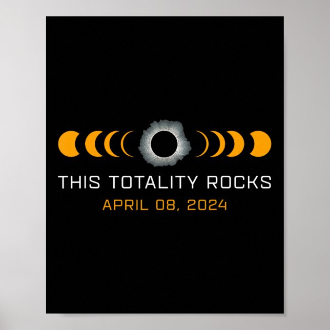 Affiche Cette Totalité Rocks Drôle Total Solaire Eclipse A (Devant)
