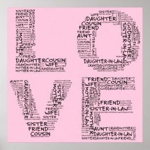 Affiche Ceux aimés de soutiens (texte noir)