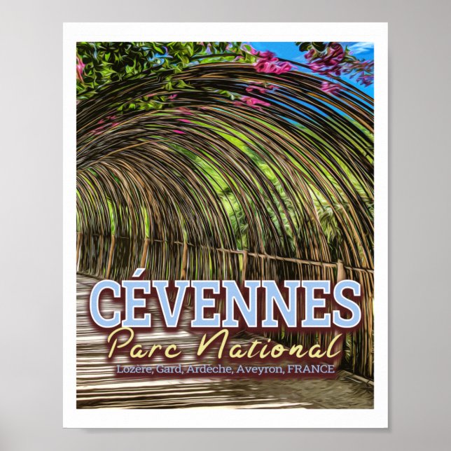 AFFICHE CEVENNES NATIONAL PARK - LOZERE, GARD, FRANCE (Devant)