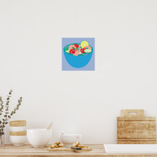 Affiche Ceviche de crevettes mexicain