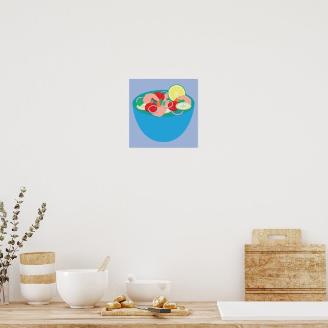 Affiche Ceviche de crevettes mexicain (Cuisine)
