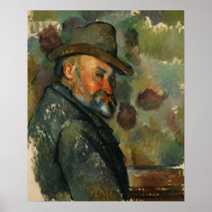 Affiche Cézanne - Autoportrait Avec Un Casquette