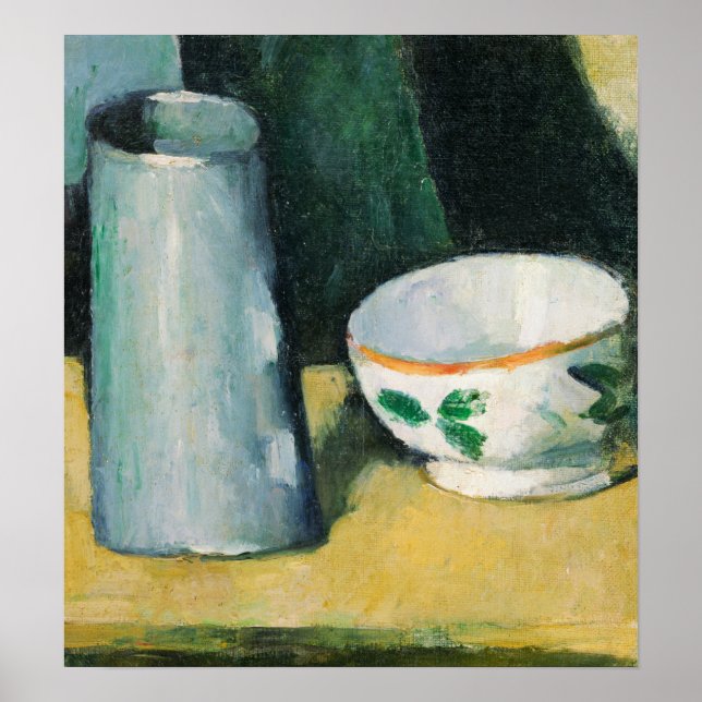 Affiche Cézanne - Bol et pot à lait (Devant)
