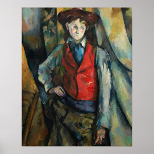 Affiche Cézanne - Boy In A Red Waistcoat