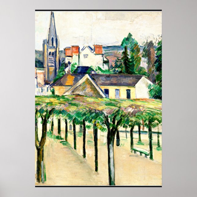 Affiche Cezanne - Carré de village, art (Devant)