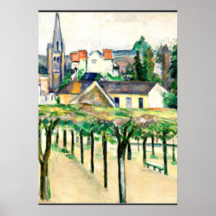 Affiche Cezanne - Carré de village, art
